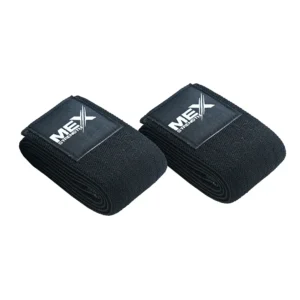 Black weightlifting elbow wraps