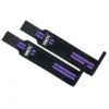 Purple wrist wraps for weightlifting support