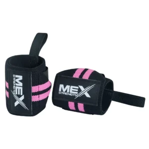 Pink weightlifting wrist wraps