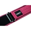 Pink nylon belt for weightlifting with quick release buckle