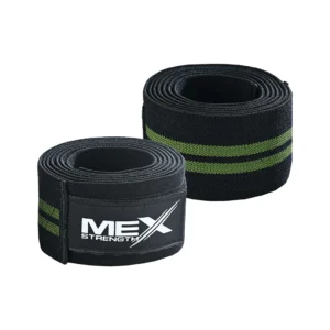 Green weightlifting knee wraps