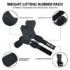 Infographics of weightlifting grip enhancer in black rubber pad