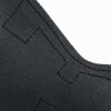 detailed view of black weightlifting rubber grip support pad